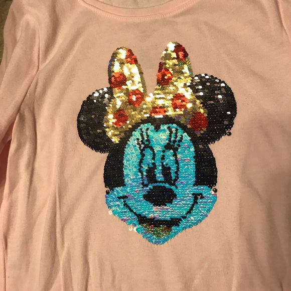 Girls pink Disney Minnie Mouse long sleeve shirt - Picture 5 of 5